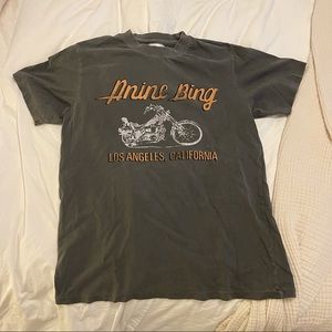 Anine Bing Lili Gun Powder Motorcycle Tee